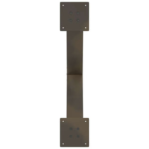 Gambe per Tavolino da Caff¨¨ a Forma di X 2 pz-Set di 2 Gamba per Tavolo Acciaio Naturale 70x(42-43) cm Acciaio 293625