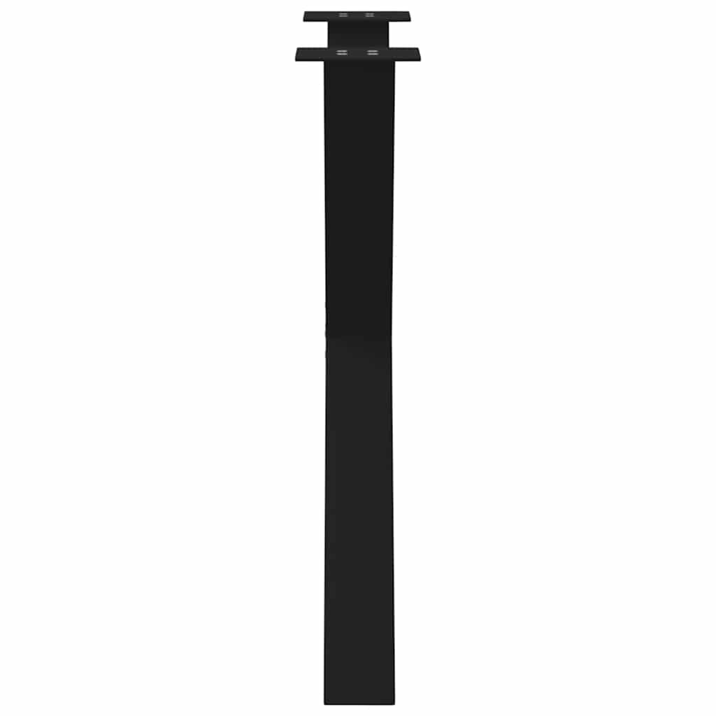 Set di 2 gambe robuste a forma di X per tavolo da pranzo 70 x 73 cm acciaio nero 02_0057248