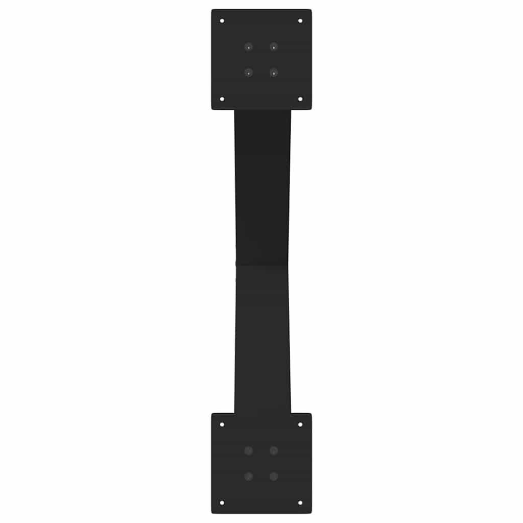 Set di 2 gambe robuste a forma di X per tavolo da pranzo 70 x 73 cm acciaio nero 02_0057248