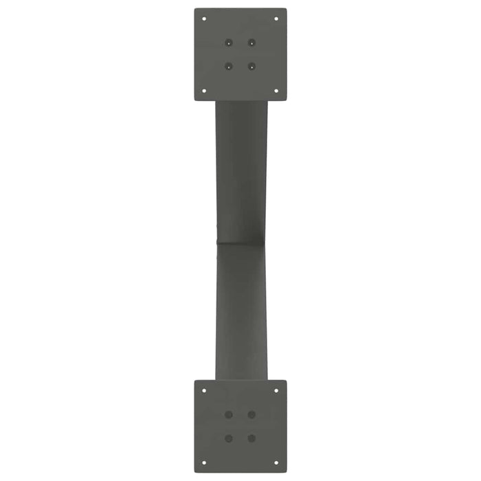 vidaXL Gambe per tavolo da pranzo a forma di X 2 pz Antracite 70x(72-73) cm Acciaio