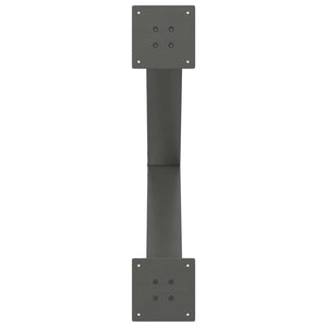 Gambe Tavolo Pranzo a X 2 pz Antracite 80x(72-73) cm Acciaio 4012982