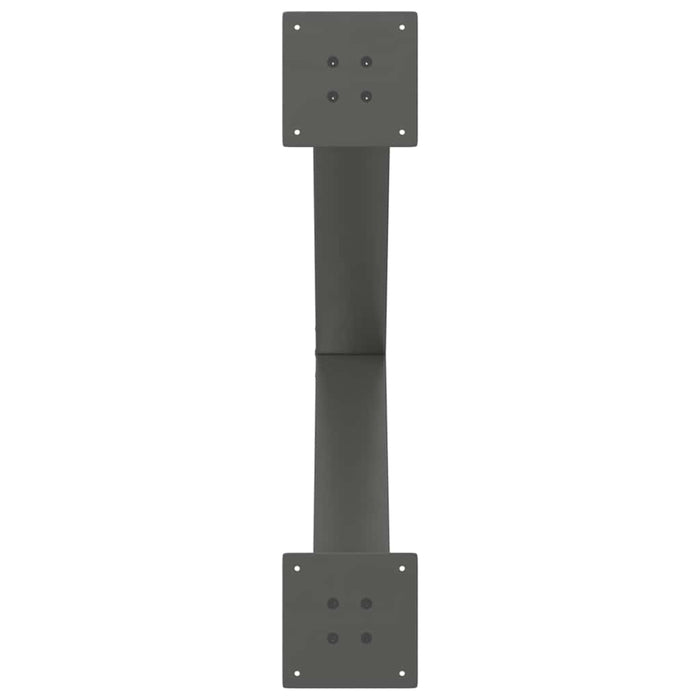 Gambe Tavolo Pranzo a X 2 pz Antracite 80x(72-73) cm Acciaio 4012982