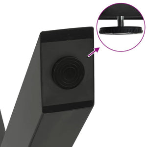 Gambe per tavolo da pranzo a forma di X 2 pz Antracite 80x(72-73) cm Acciaio