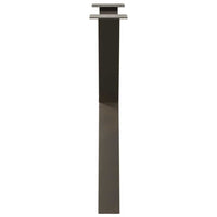 Gambe per tavolo da pranzo a forma di X 2 pz in acciaio naturale 80x(72-73) cm