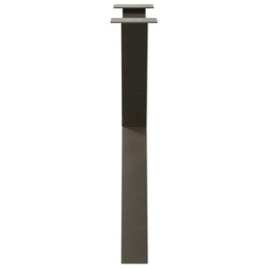 Gambe per tavolo da pranzo a forma di X 2 pz in acciaio naturale 80x(72-73) cm