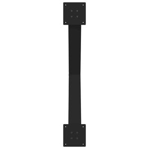 vidaXL Gambe per tavolo da pranzo a forma di X 2 pz nere 90x(72-73) cm in acciaio