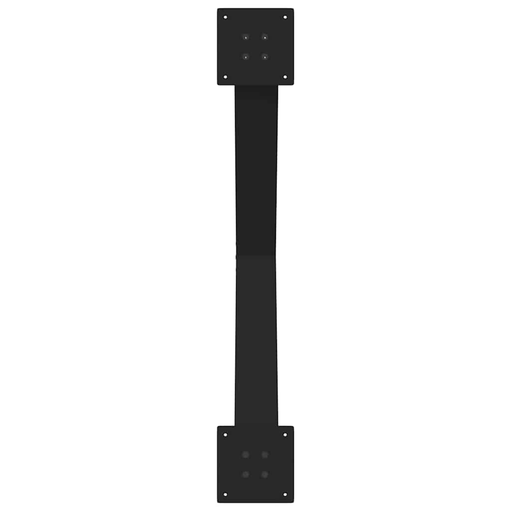 Gambe per tavolo da pranzo a forma di X 2 pz nere 90x(72-73) cm in acciaio 4012984