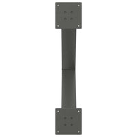 vidaXL Gambe per tavolo da pranzo a forma di X 3 pz Antracite 70x(72-73) cm Acciaio