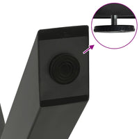 Gambe per tavolo da pranzo a forma di X 3 pz Antracite 70x(72-73) cm Acciaio 4012990