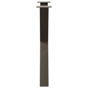 Gambe per tavolo da pranzo a forma di X 3 pz in acciaio naturale 70x(72-73) cm 4012991