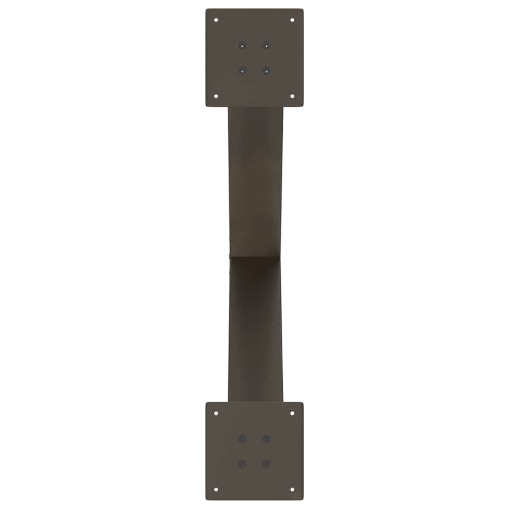 vidaXL Gambe per tavolo da pranzo a forma di X 3 pz in acciaio naturale 70x(72-73) cm