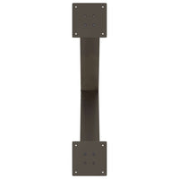 Gambe per tavolo da pranzo a forma di X 3 pz in acciaio naturale 70x(72-73) cm 4012991