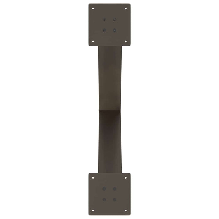 Gambe per tavolo da pranzo a forma di X 3 pz in acciaio naturale 70x(72-73) cm 4012991