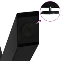 vidaXL Gambe per tavolo da pranzo a forma di X 3 pz nere 80x(72-73) cm in acciaio