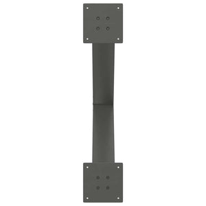 Gambe Tavolo Pranzo a X 3 pz Antracite 80x(72-73) cm Acciaio 4012994