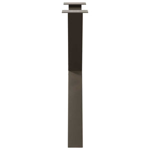 Gambe per tavolo da pranzo a forma di X 3 pz in acciaio naturale 80x(72-73) cm 4012995