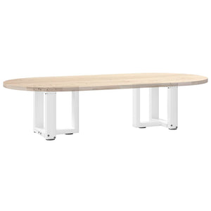 Gambe Tavolino da Caffè a T 2 pz Bianco 30x25x(30-31)cm Acciaio 4013001