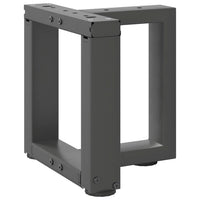 Gambe per Tavolino da Caffè a Forma di T 2 pz Antracite 30x25x(30-31) cm Acciaio