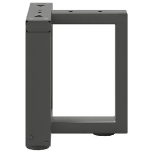 Gambe per Tavolino da Caffè a Forma di T 2 pz Antracite 30x25x(30-31) cm Acciaio