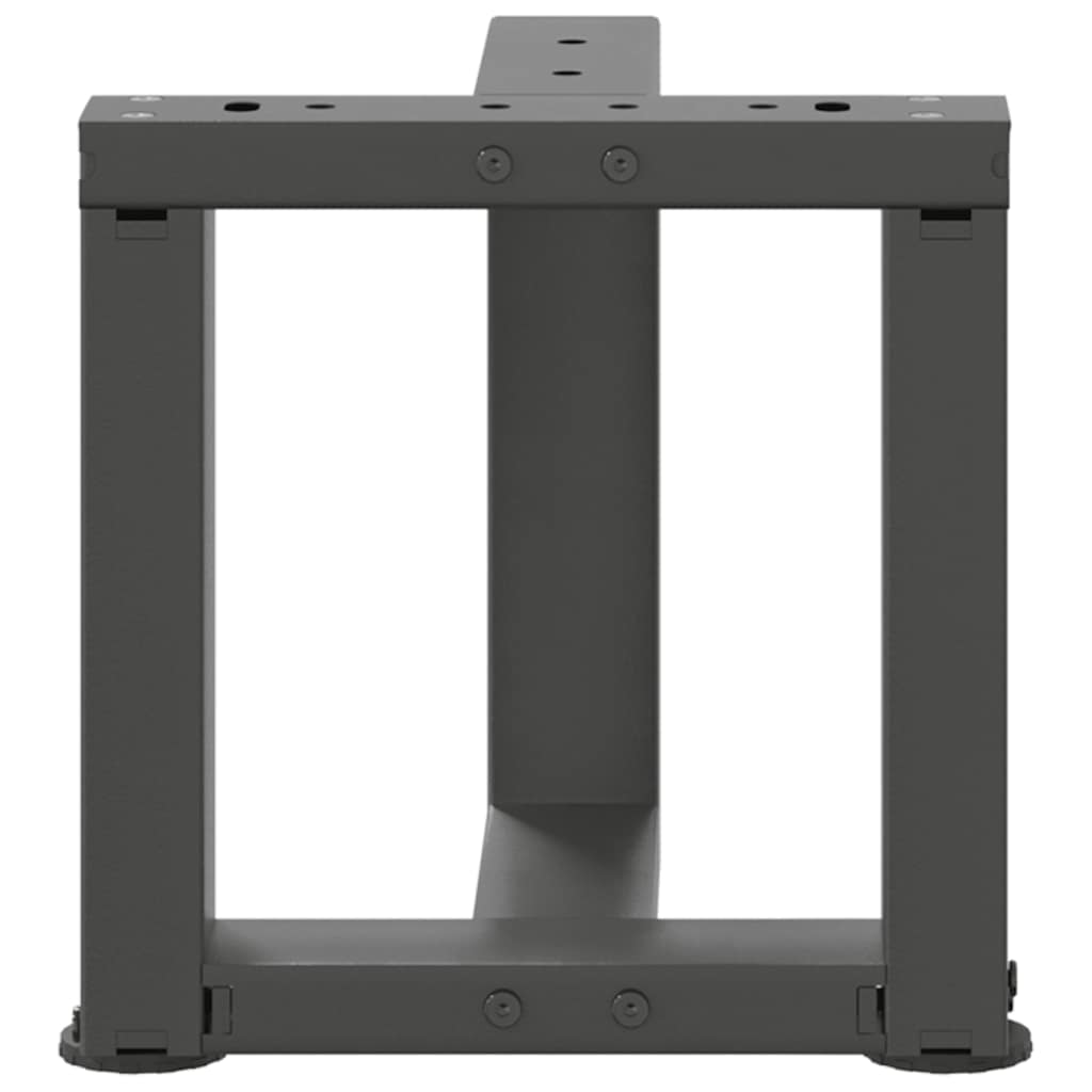 Gambe per Tavolino da Caffè a Forma di T 2 pz Antracite 30x25x(30-31) cm Acciaio