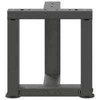 Gambe per Tavolino da Caffè a Forma di T 2 pz Antracite 30x25x(30-31) cm Acciaio