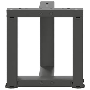 Gambe per Tavolino da Caffè a Forma di T 2 pz Antracite 30x25x(30-31) cm Acciaio