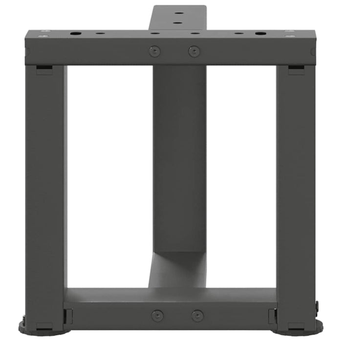 Gambe per Tavolino da Caffè a Forma di T 2 pz Antracite 30x25x(30-31) cm Acciaio