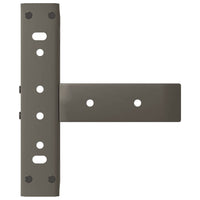 Gambe per Tavolino da Caffè a Forma di T 2 pz Nere 30x25x(30-31) cm Acciaio