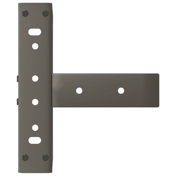 Gambe per Tavolino da Caff¨¨ a Forma di T 2 pz-Set di 2 Gamba per Tavolo Nere 30x25x(30-31) cm Acciaio 643960