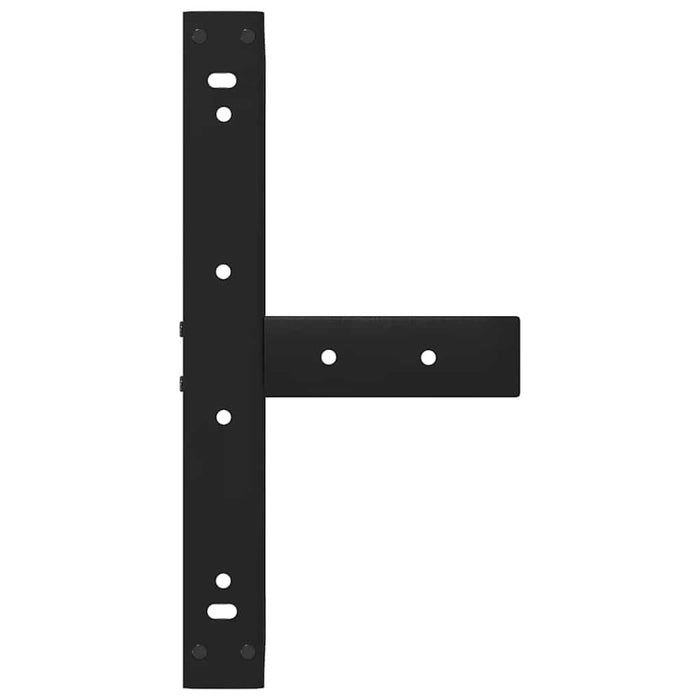 Gambe per Tavolino da Caff¨¨ a Forma di T 2 pz-Set di 2 Gamba per Tavolo Nere 40x25x(30-31) cm Acciaio 645518