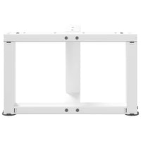 vidaXL Gambe per Tavolino da Caffè a Forma di T 2 pz Bianche 40x25x(30-31) cm Acciaio