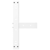 Gambe per Tavolino da Caffè a Forma di T 2 pz Bianche 50x25x(30-31) cm Acciaio