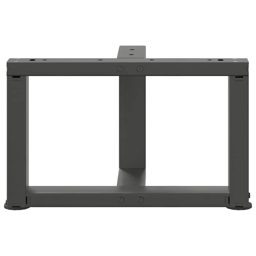 vidaXL Gambe per Tavolino da Caffè a Forma di T 2 pz Antracite 50x25x(30-31) cm Acciaio