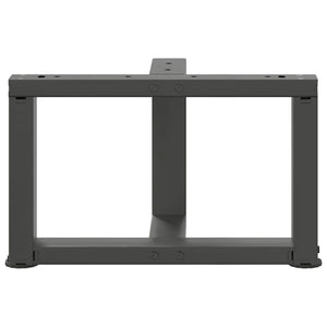 vidaXL Gambe per Tavolino da Caffè a Forma di T 2 pz Antracite 50x25x(30-31) cm Acciaio