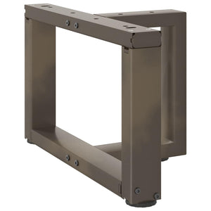 Gambe per Tavolino da Caffè a Forma di T 2 pz Nere 50x25x(30-31) cm Acciaio 4013011