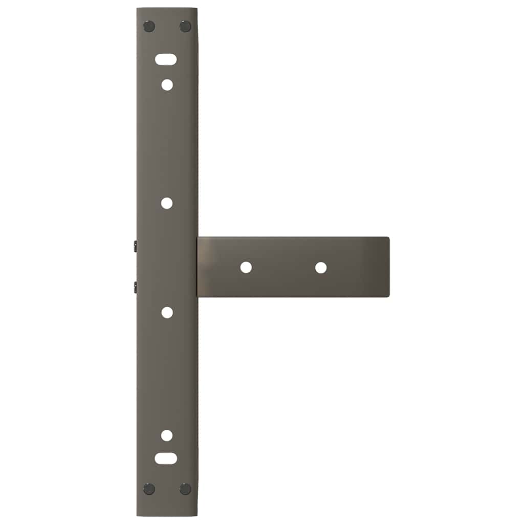 Gambe per Tavolino da Caffè a Forma di T 2 pz Nere 50x25x(30-31) cm Acciaio 4013011