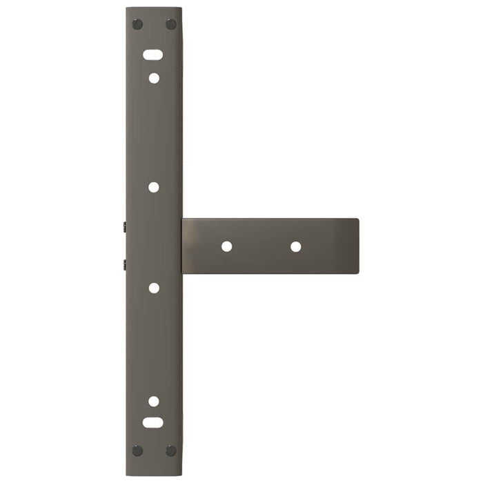 Gambe per Tavolino da Caffè a Forma di T 2 pz Nere 50x25x(30-31) cm Acciaio 4013011