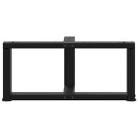 vidaXL Gambe per Tavolino da Caffè a Forma di T 2 pz Nere 60x25x(30-31) cm Acciaio