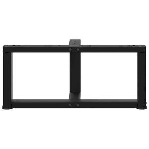 vidaXL Gambe per Tavolino da Caffè a Forma di T 2 pz Nere 60x25x(30-31) cm Acciaio