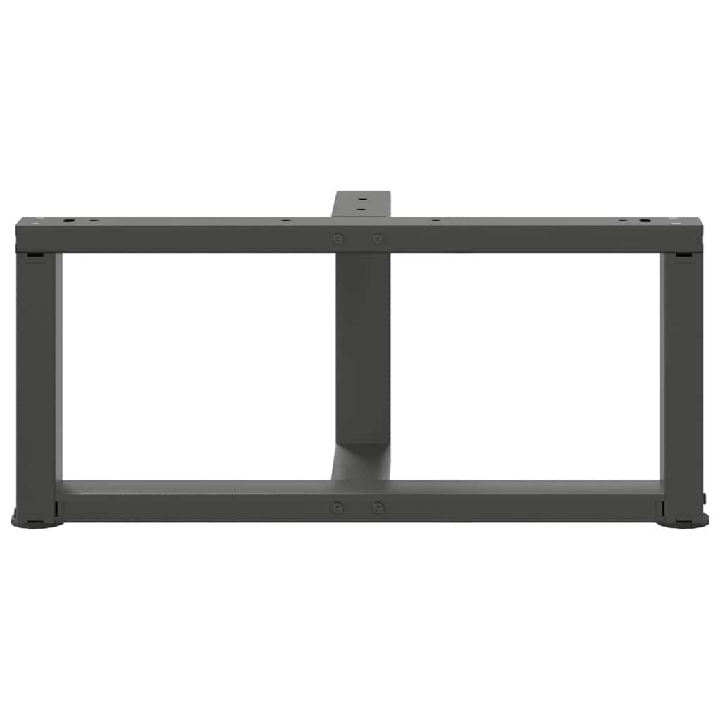 Gambe per Tavolino da Caff¨¨ a Forma di T 2 pz-Set di 2 Gamba per Tavolo Antracite 60x25x(30-31) cm Acciaio