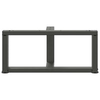 Gambe per Tavolino da Caffè a Forma di T 2 pz Antracite 60x25x(30-31) cm Acciaio