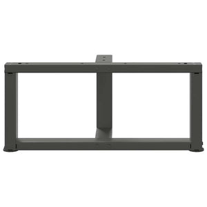 Gambe per Tavolino da Caffè a Forma di T 2 pz Antracite 60x25x(30-31) cm Acciaio