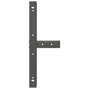 Gambe per Tavolino da Caffè a Forma di T 2 pz Antracite 60x25x(30-31) cm Acciaio 4013014