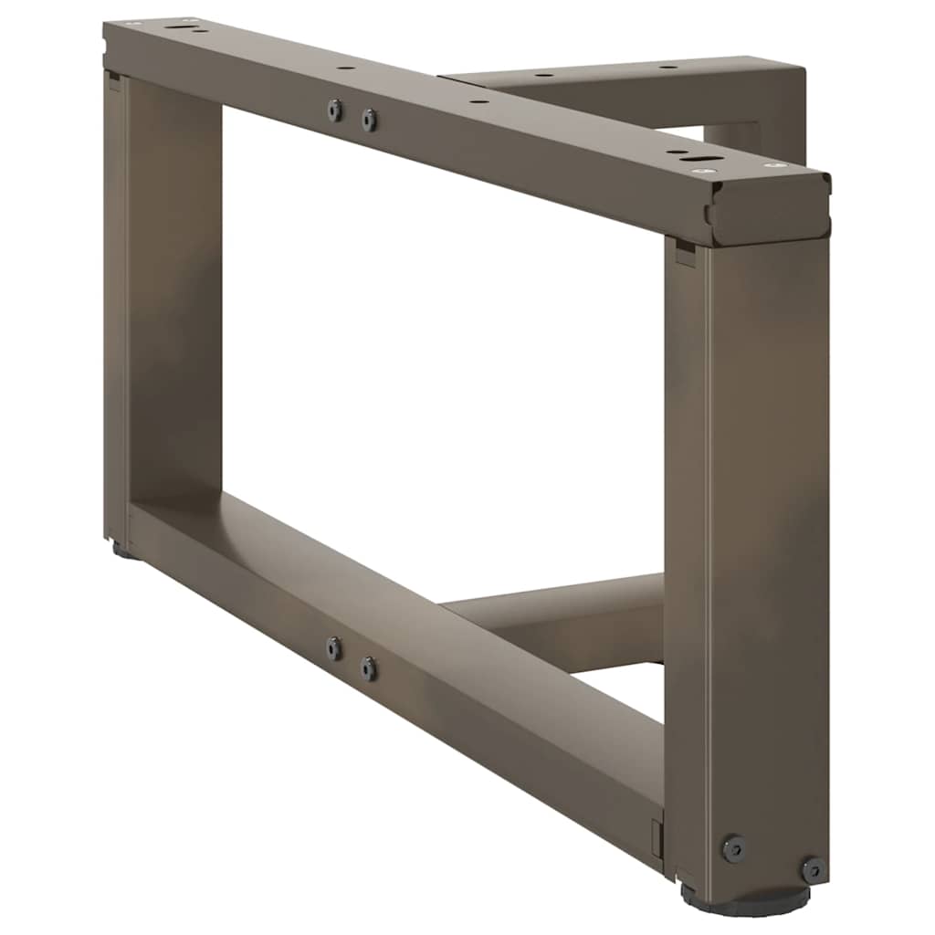 Gambe per Tavolino da Caffè a Forma di T 2 pz Nere 60x25x(30-31) cm Acciaio