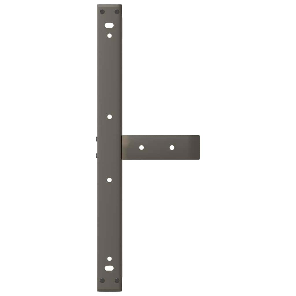 Gambe per Tavolino da Caffè a Forma di T 2 pz Nere 60x25x(30-31) cm Acciaio