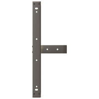 Gambe per Tavolino da Caffè a Forma di T 2 pz Nere 60x25x(30-31) cm Acciaio