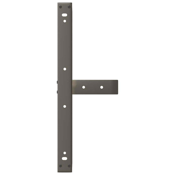 Gambe per Tavolino da Caffè a Forma di T 2 pz Nere 60x25x(30-31) cm Acciaio