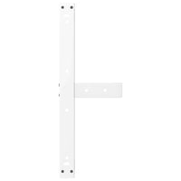 Gambe per Tavolino da Caffè a Forma di T 2 pz Bianche 70x25x(30-31) cm Acciaio