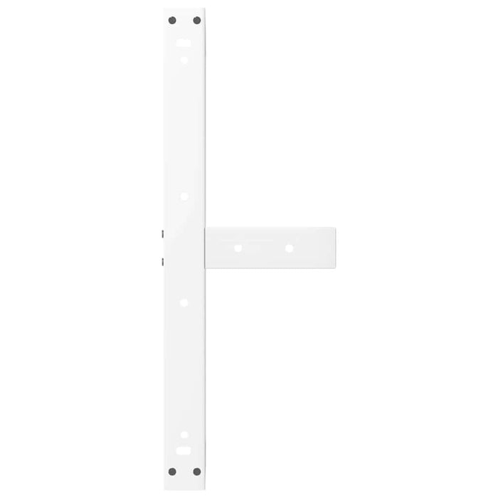 Gambe per Tavolino da Caffè a Forma di T 2 pz Bianche 70x25x(30-31) cm Acciaio