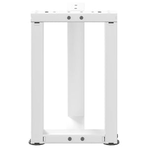 Gambe per Tavolino da Caffè a Forma di T 2 pz Bianche 28x25x(42-43) cm Acciaio